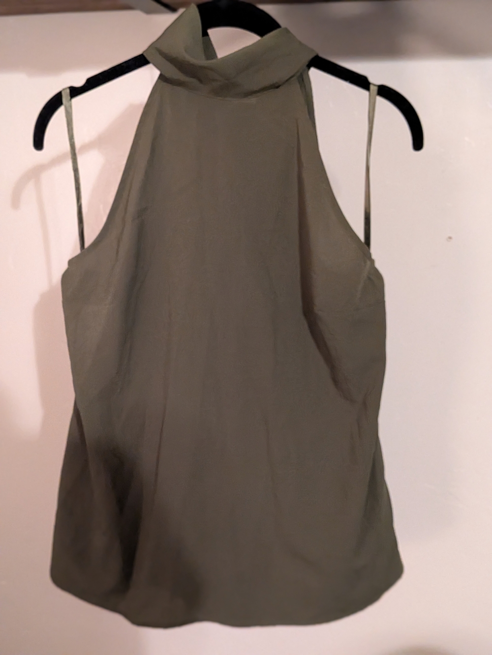Banana Republic Olive High Neck Halter Tank Top
